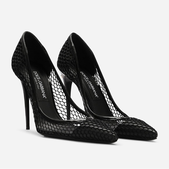 Dolce & Gabbana Mesh and patent leather pumps - Picture 2 of 4